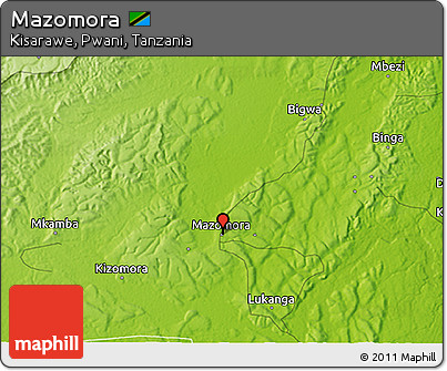 Physical 3D Map of Mazomora