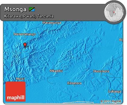 Political 3D Map of Msonga