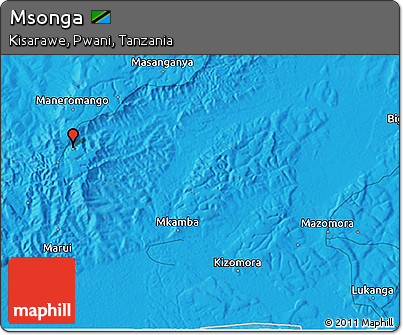 Political 3D Map of Msonga