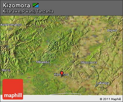 Satellite 3D Map of Kizomora