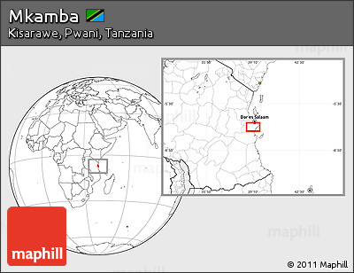 Blank Location Map of Mkamba