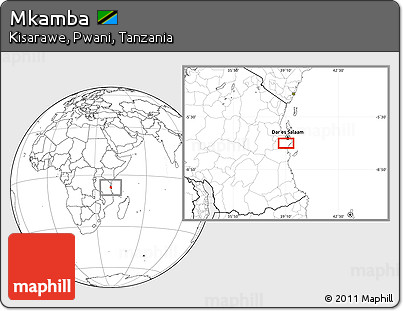 Blank Location Map of Mkamba