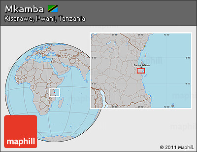 Gray Location Map of Mkamba