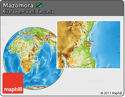 Physical Location Map of Mazomora