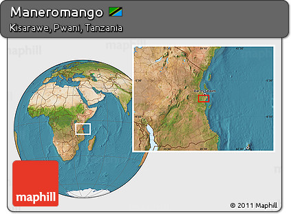 Satellite Location Map of Maneromango