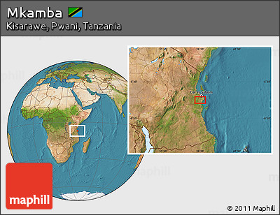 Satellite Location Map of Mkamba