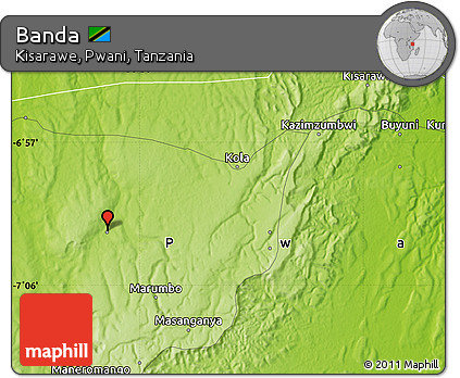Physical Map of Banda