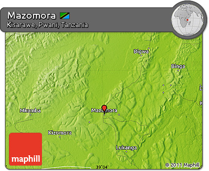 Physical Map of Mazomora
