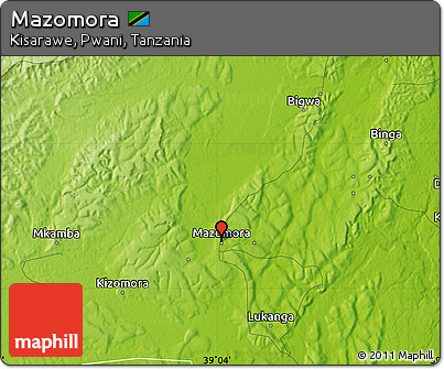 Physical Map of Mazomora