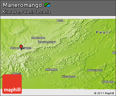 Physical Panoramic Map of Maneromango