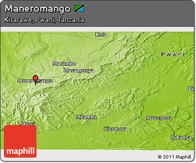 Physical Panoramic Map of Maneromango