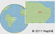Savanna Style Location Map of the area around 7° 10' 2" S, 39° 52' 30" W