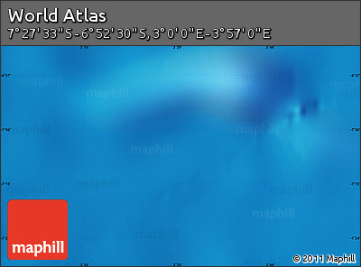 Physical Map of the Area around 7° 10' 2" S, 3° 28' 30" E