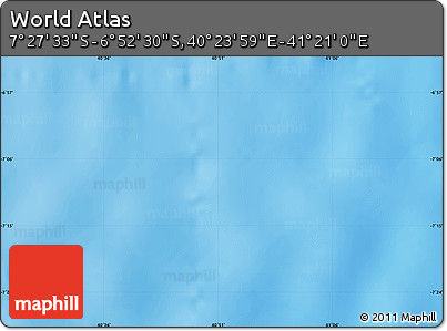 Shaded Relief Map of the Area around 7° 10' 2" S, 40° 52' 30" E