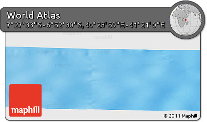 Physical Panoramic Map of the Area around 7° 10' 2" S, 40° 52' 30" E