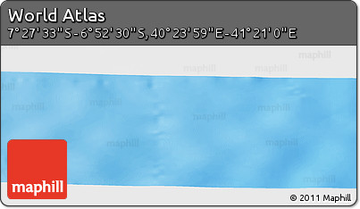 Physical Panoramic Map of the Area around 7° 10' 2" S, 40° 52' 30" E