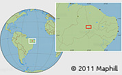 Savanna Style Location Map of Malhada Alta