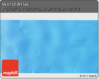 Shaded Relief 3D Map of the Area around 7° 10' 2" S, 41° 43' 30" E