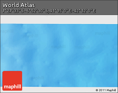 Shaded Relief 3D Map of the Area around 7° 10' 2" S, 41° 43' 30" E