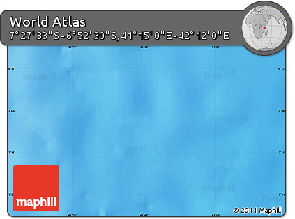 Physical Map of the Area around 7° 10' 2" S, 41° 43' 30" E