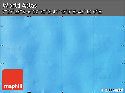 Physical Map of the Area around 7° 10' 2" S, 41° 43' 30" E