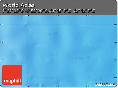 Physical Map of the Area around 7° 10' 2" S, 41° 43' 30" E