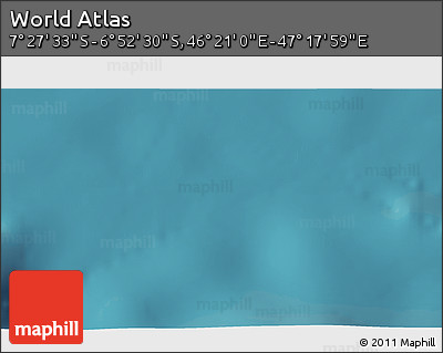 Satellite 3D Map of the Area around 7° 10' 2" S, 46° 49' 30" E