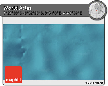 Satellite 3D Map of the Area around 7° 10' 2" S, 4° 19' 30" E