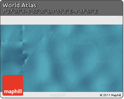 Satellite 3D Map of the Area around 7° 10' 2" S, 4° 19' 30" E