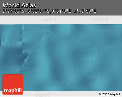 Satellite 3D Map of the Area around 7° 10' 2" S, 4° 19' 30" E