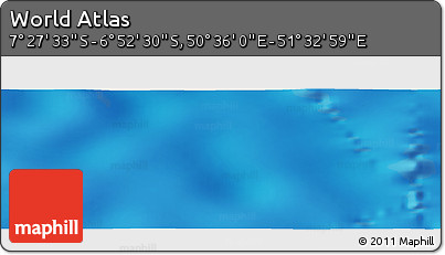 Physical Panoramic Map of the Area around 7° 10' 2" S, 51° 4' 30" E
