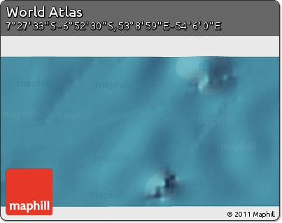 Satellite 3D Map of the Area around 7° 10' 2" S, 53° 37' 30" E