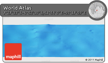 Physical Panoramic Map of the Area around 7° 10' 2" S, 55° 19' 30" E