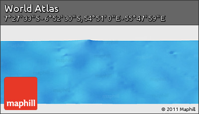 Physical Panoramic Map of the Area around 7° 10' 2" S, 55° 19' 30" E