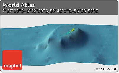 Satellite Panoramic Map of the Area around 7° 10' 2" S, 56° 10' 29" E