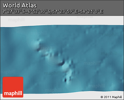 Satellite 3D Map of the Area around 7° 10' 2" S, 57° 52' 30" E