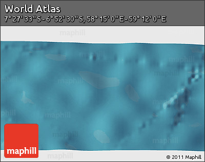 Satellite 3D Map of the Area around 7° 10' 2" S, 58° 43' 30" E