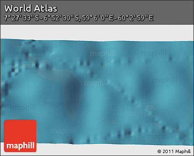 Satellite 3D Map of the Area around 7° 10' 2" S, 59° 34' 30" E