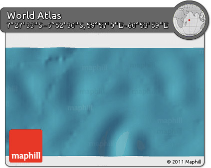 Satellite 3D Map of the Area around 7° 10' 2" S, 60° 25' 29" E