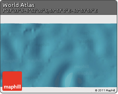 Satellite 3D Map of the Area around 7° 10' 2" S, 60° 25' 29" E