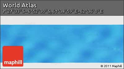 Physical Panoramic Map of the Area around 7° 10' 2" S, 62° 7' 30" E
