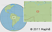 Savanna Style Location Map of the area around 7° 10' 2" S, 63° 40' 30" W