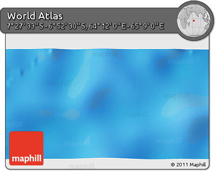 Physical 3D Map of the Area around 7° 10' 2" S, 64° 40' 30" E