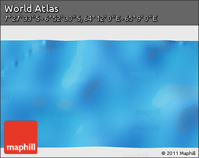 Physical 3D Map of the Area around 7° 10' 2" S, 64° 40' 30" E
