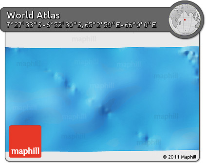 Shaded Relief 3D Map of the Area around 7° 10' 2" S, 65° 31' 30" E