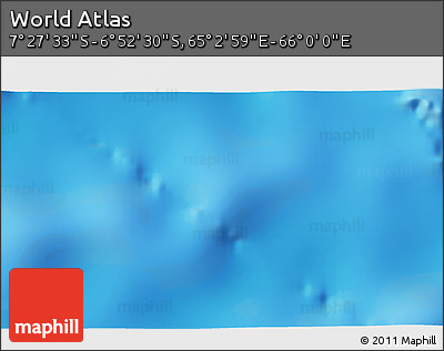 Shaded Relief 3D Map of the Area around 7° 10' 2" S, 65° 31' 30" E
