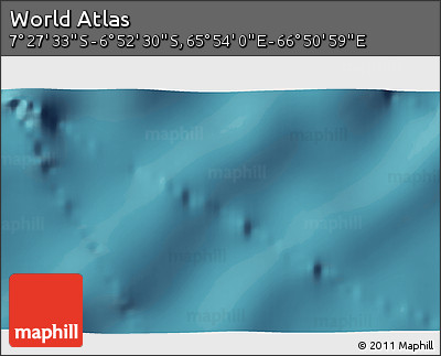 Satellite 3D Map of the Area around 7° 10' 2" S, 66° 22' 30" E