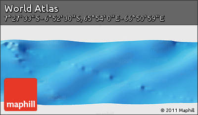 Physical Panoramic Map of the Area around 7° 10' 2" S, 66° 22' 30" E