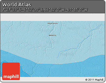 Political 3D Map of the Area around 7° 10' 2" S, 66° 13' 29" W