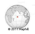 Outline Map of the Area around 7° 10' 2" S, 67° 13' 29" E, rectangular outline
